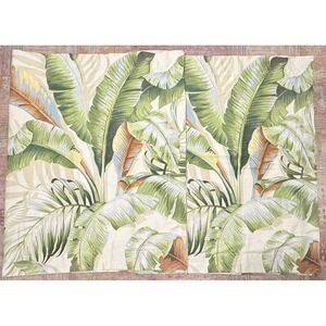 Tommy Bahama Sham Set KING Palmiers Tropical Palm Leaves Maximalist Botanical
